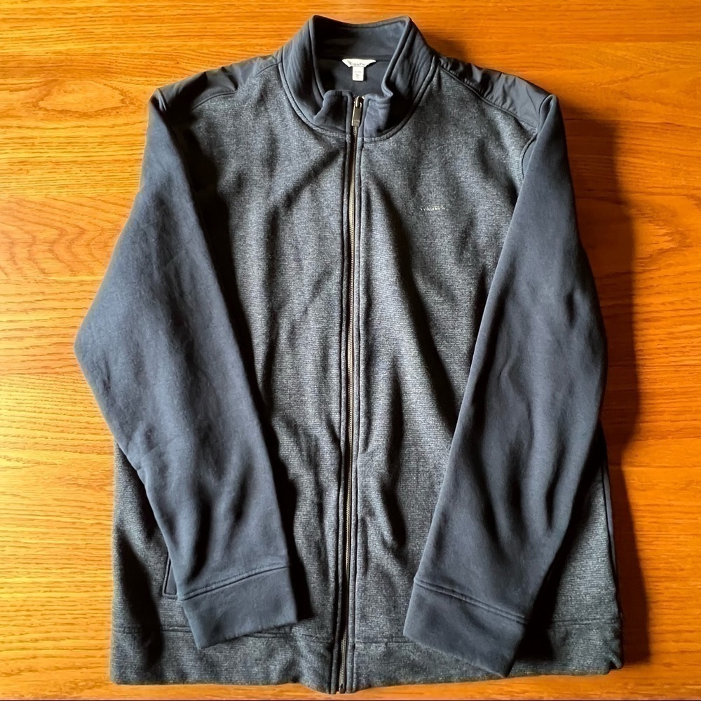 CALVIN klein men’s full-Zip fleece mock sweatshirt jacket size: XXL